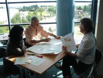 Completing a mind map during the first workshop